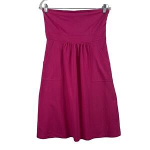 J. Crew Factory New Womens 6 Strapless Dress Barbiecore Pockets Mini Summer